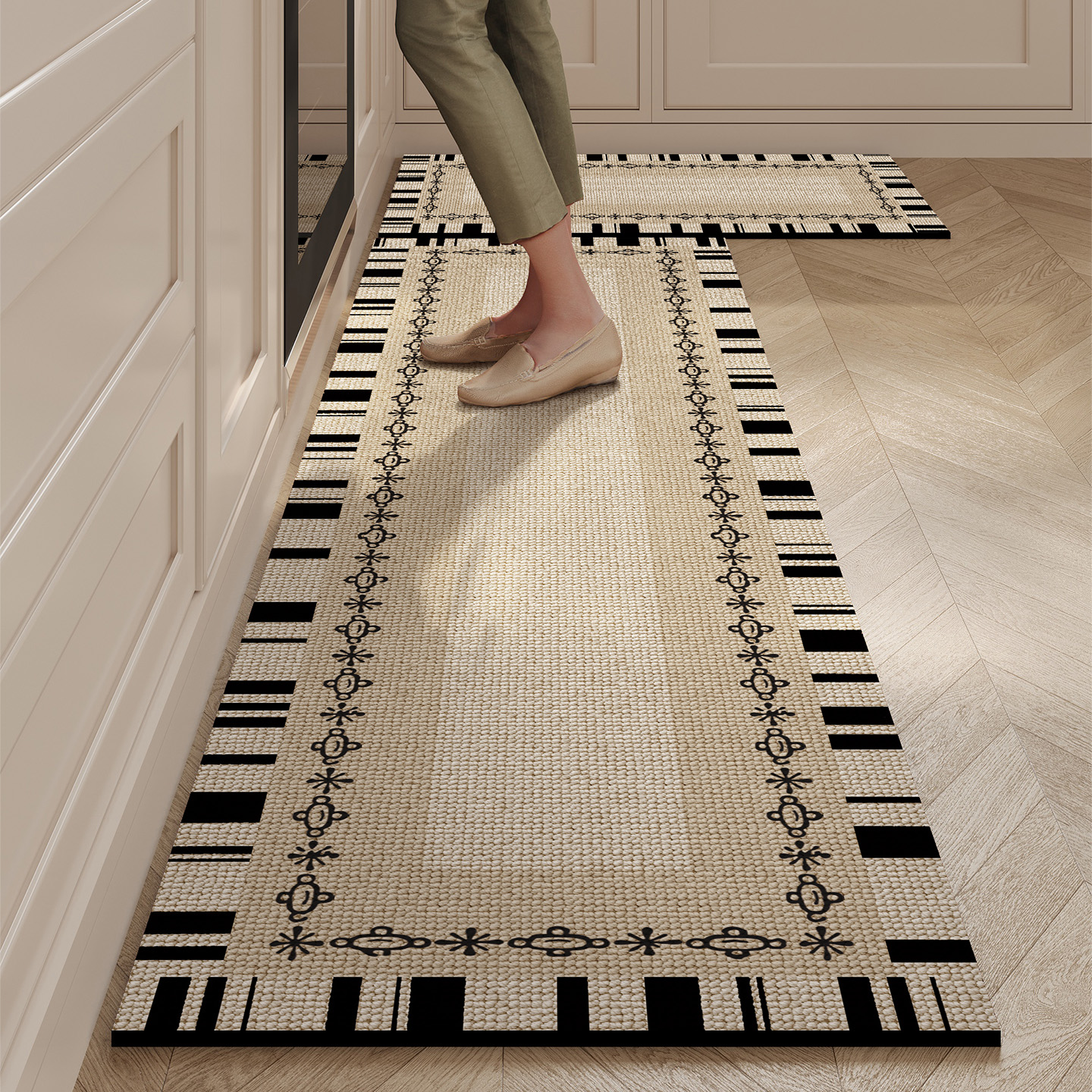 Commercial Kitchen Vinyl Flooring - Kitchen Floor Mat Waterproof Non-slip Oil-resistant