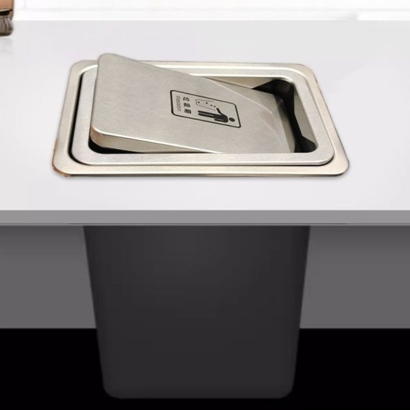 Commercial Kitchen Trash Can - Household Trash Cans Kitchen Countertop Embedded