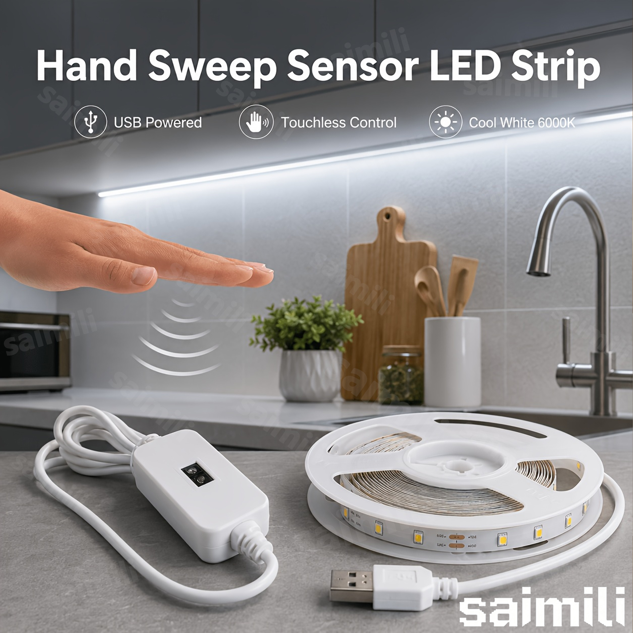 Commercial Kitchen Lighting - 5V USB Flexible LED Strip Hand