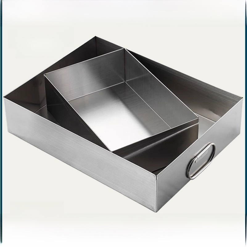 Commercial Kitchen Utensil Storage - Stainl Steel Rectangular Covered Storage Box