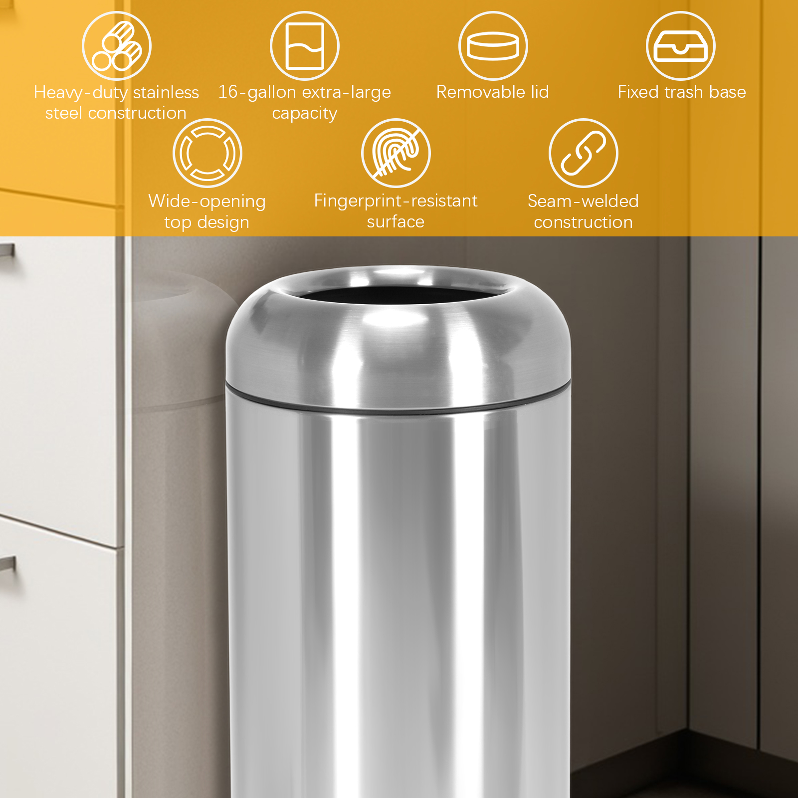16 Gallon Commercial Big Garba - Commercial Kitchen Trash Can recensione e prezzo