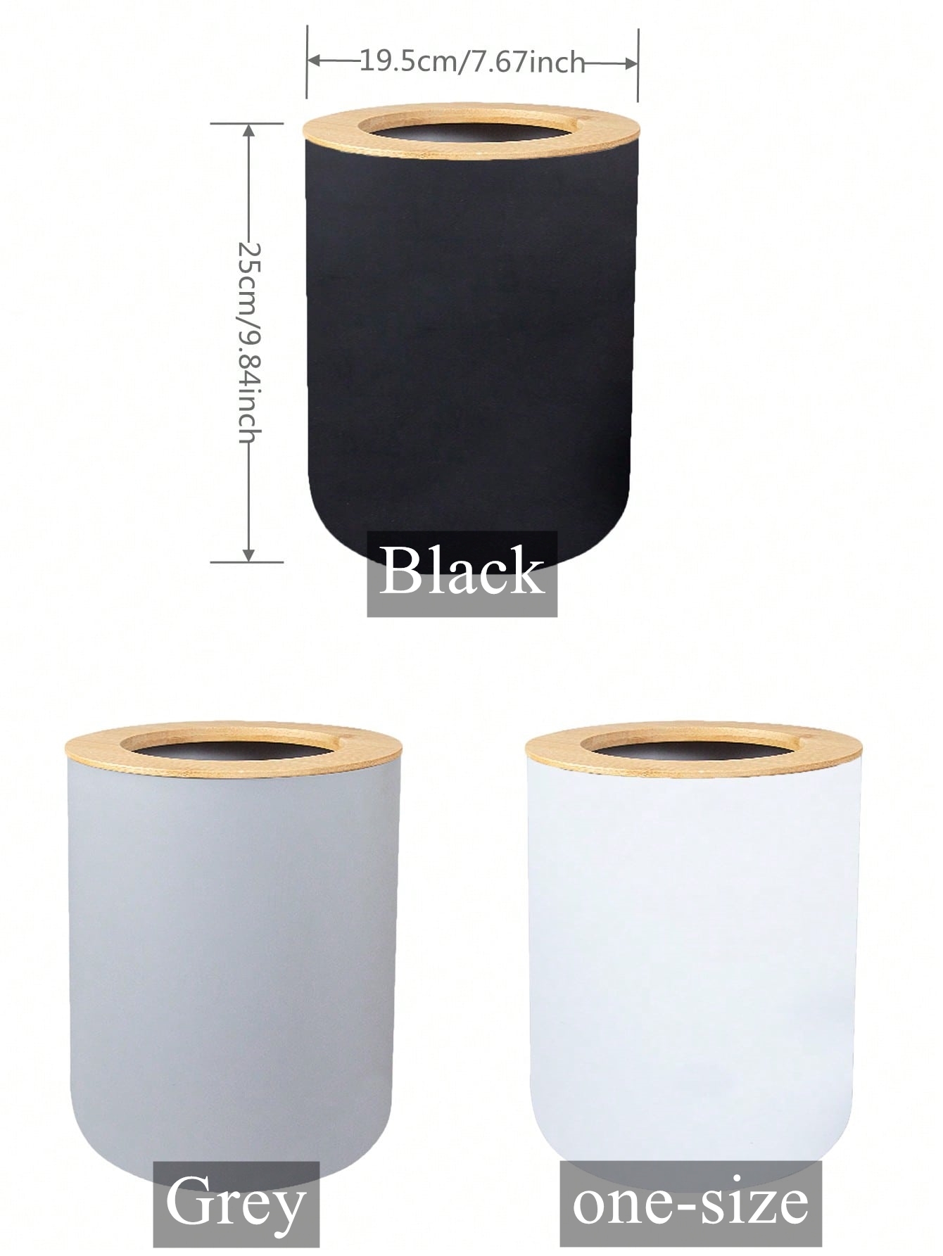 Black Plastic Trash Bin Modern - Commercial Kitchen Trash Can recensione e prezzo