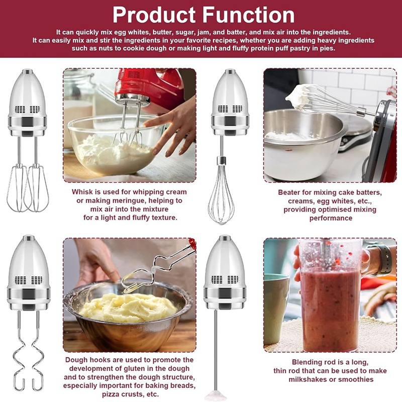 Hand Mixer Attachments Beater, - Commercial Kitchen Aid Mixer recensione e prezzo