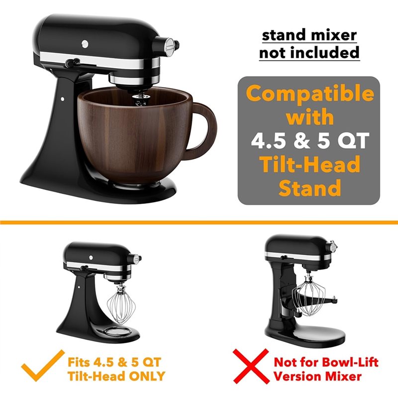 ABWM-Wooden Bowl Mixer For Kit - Commercial Kitchen Aid Mixer recensione e prezzo