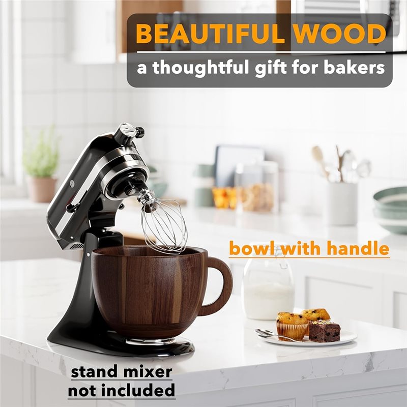 ABWM-Wooden Bowl Mixer For Kit - Commercial Kitchen Aid Mixer recensione e prezzo