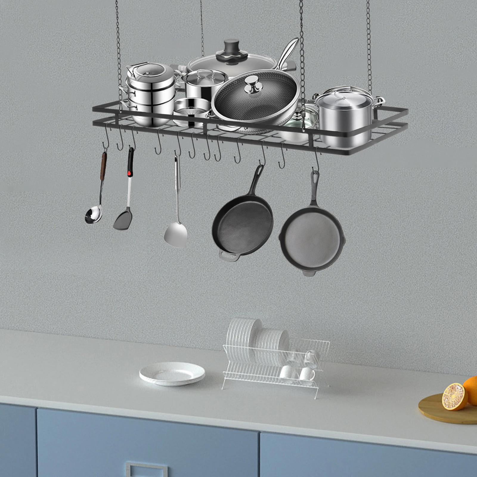 12-Hook Overhead Pot and Pan R - Commercial Kitchen Utensil Storage recensione e prezzo