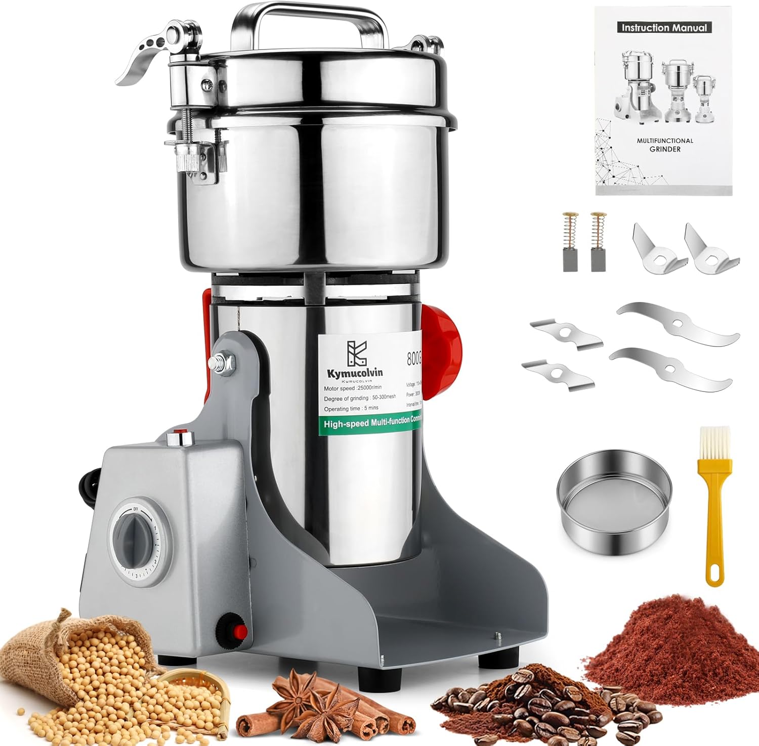 Electric Grain Mill Grinder-80 - Commercial Kitchen Grinder recensione e prezzo