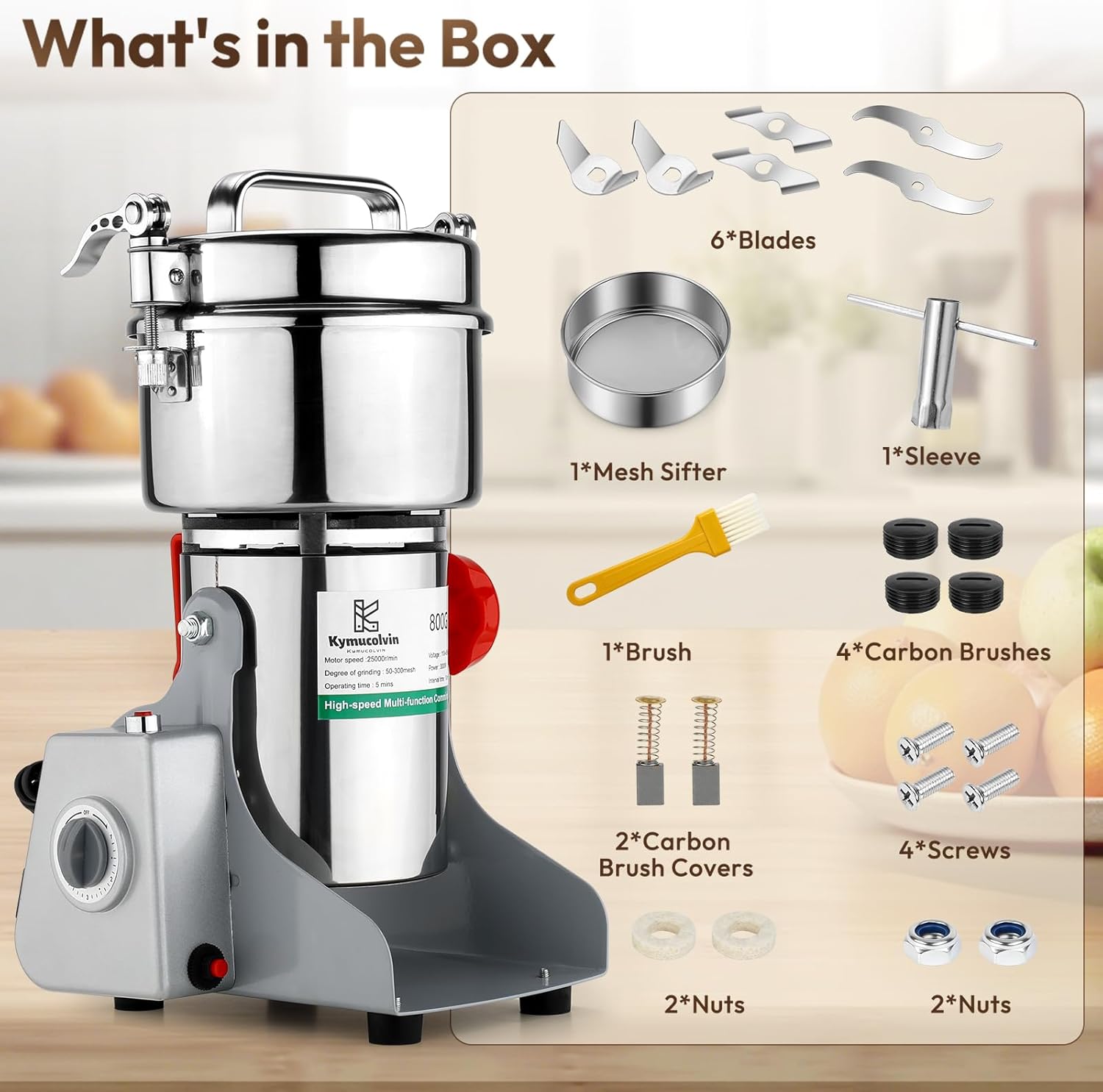 Electric Grain Mill Grinder-80 - Commercial Kitchen Grinder recensione e prezzo