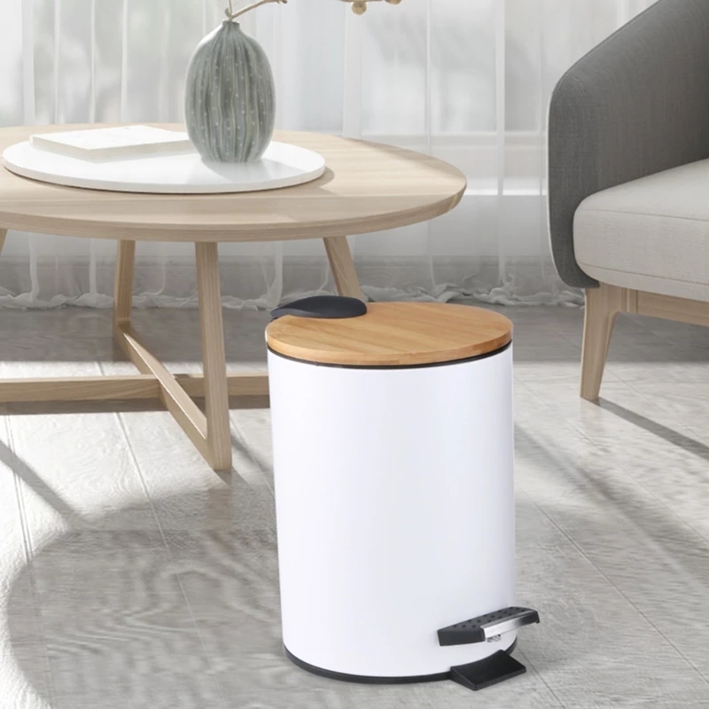 3/5L Wooden Flip Step Trash Ca - Commercial Kitchen Trash Can recensione e prezzo