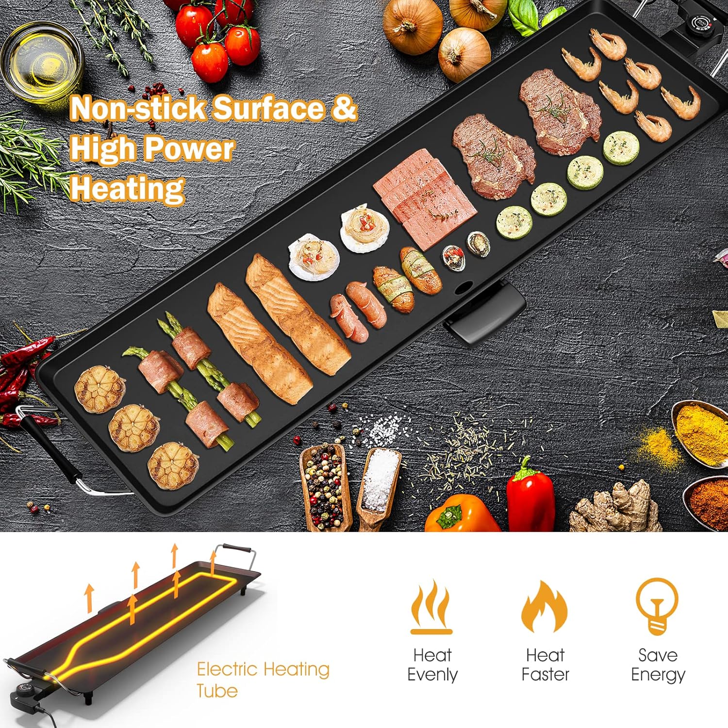 Electric Griddle 35 Inch - 200 - Teppanyaki Grill Table recensione e prezzo