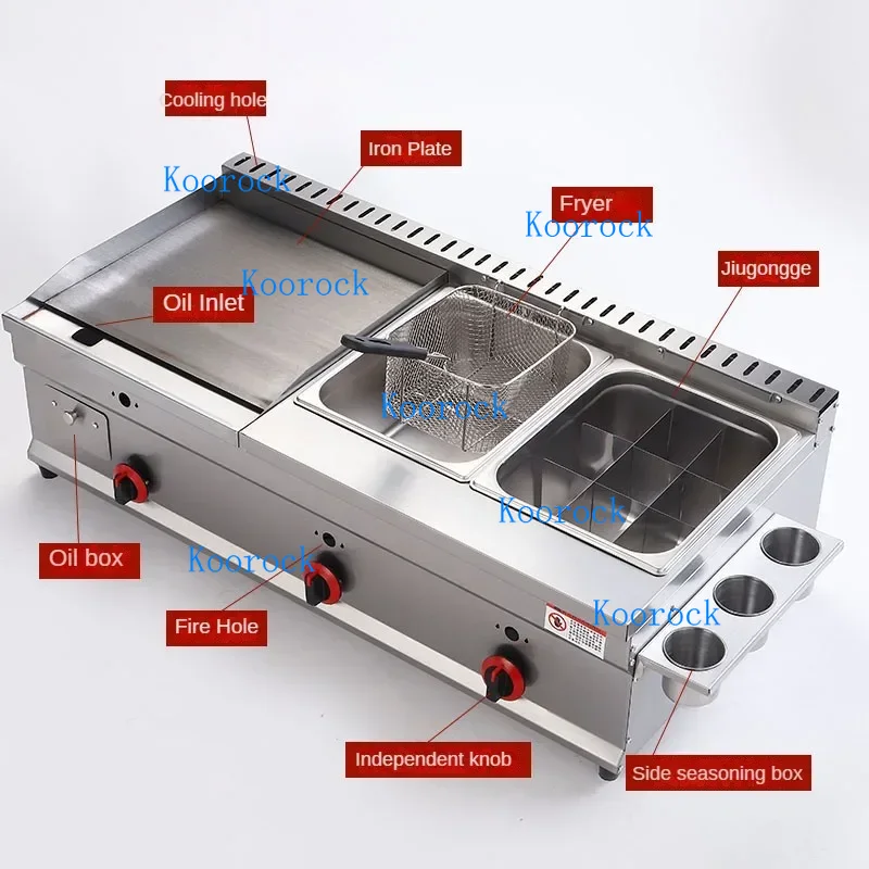 Commercial Gas Griddle & Fryer - Teppanyaki Grill Table recensione e prezzo