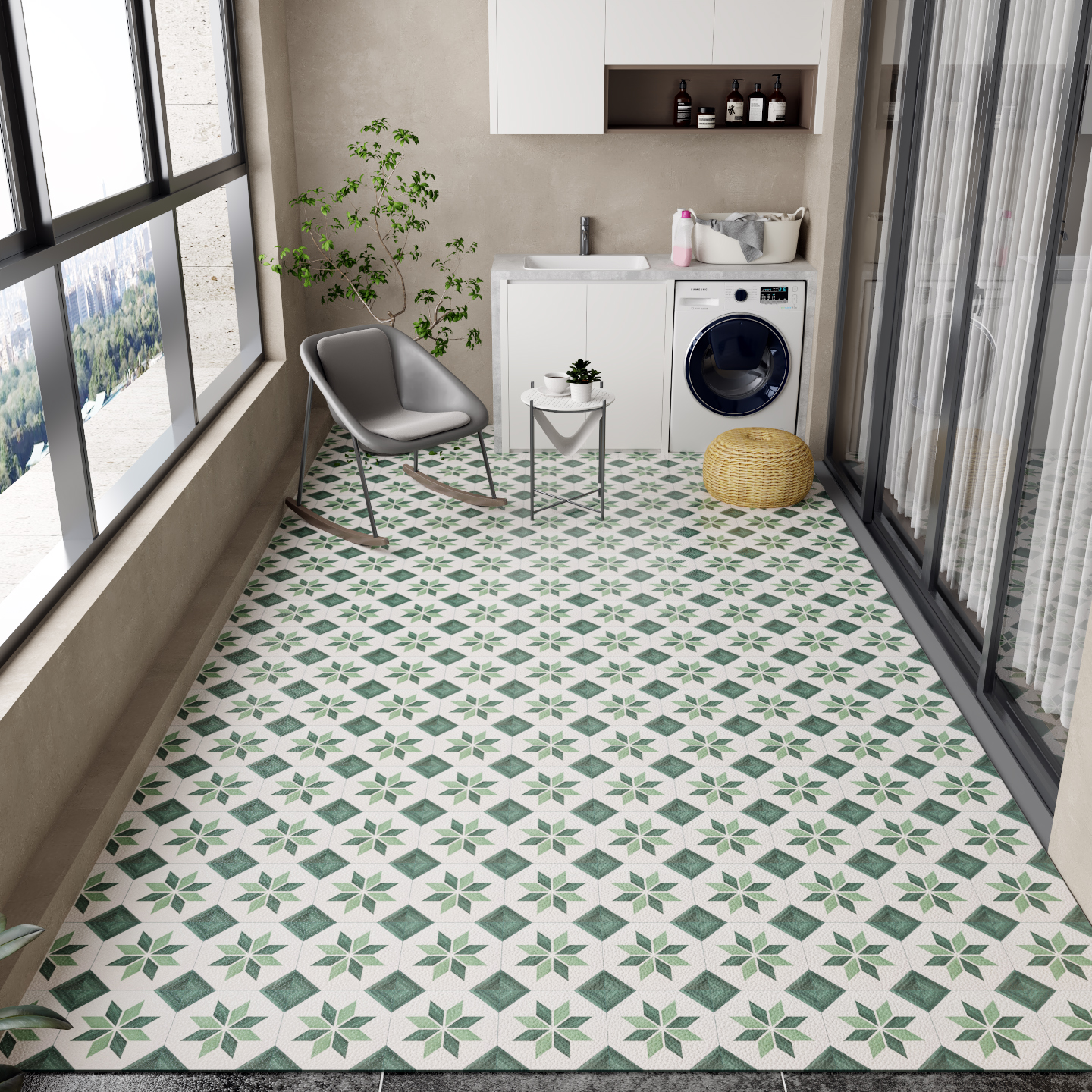 Balcony Floor Mat Pvc Leather  - Commercial Kitchen Vinyl Flooring recensione e prezzo