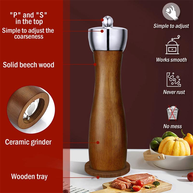 5/6/8/10/12 inch Beech Wooden  - Commercial Kitchen Grinder recensione e prezzo