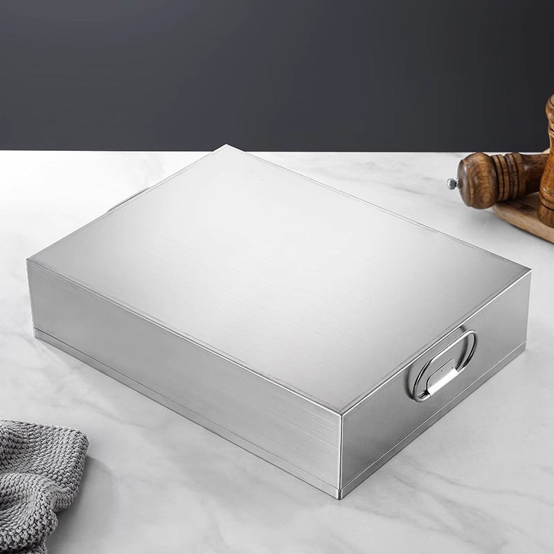 Stainl Steel Rectangular Cover - Commercial Kitchen Utensil Storage recensione e prezzo