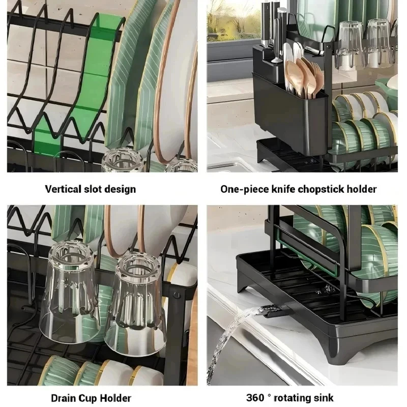 Premium Large Dish Drying Rack - Commercial Kitchen Floor Drain recensione e prezzo