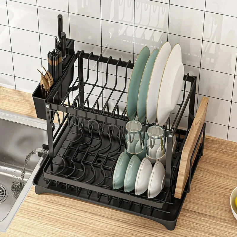 Premium Large Dish Drying Rack - Commercial Kitchen Floor Drain recensione e prezzo