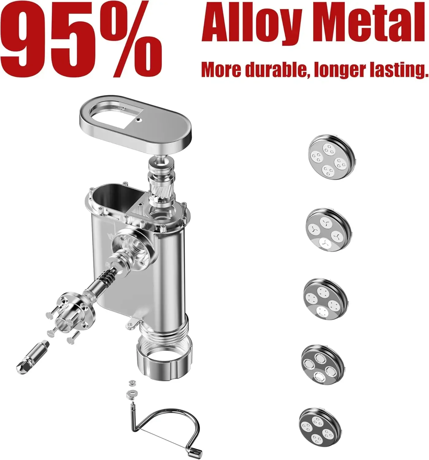 Heavy Duty Metal Pasta Maker A - Commercial Kitchen Aid Mixer recensione e prezzo