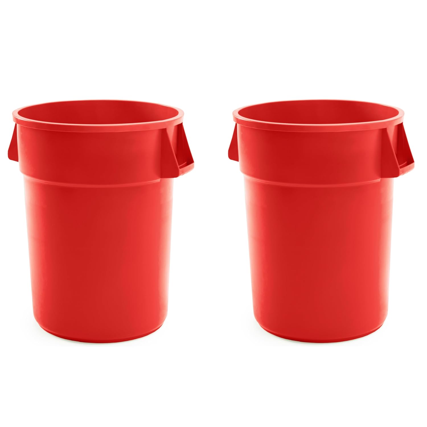 2 Pack 55 Gallon Red Round Com - Commercial Kitchen Trash Can recensione e prezzo