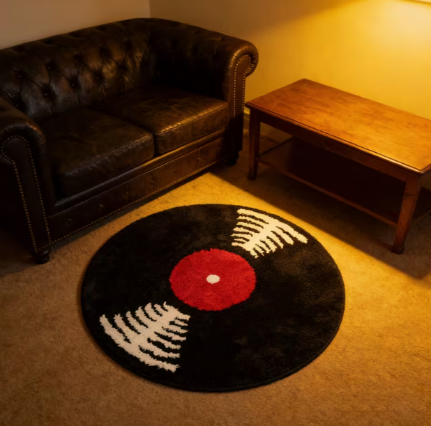 Retro Vinyl Record Pattern Car - Commercial Kitchen Vinyl Flooring recensione e prezzo