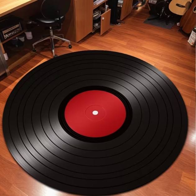 Retro Vinyl Record Pattern Car - Commercial Kitchen Vinyl Flooring recensione e prezzo