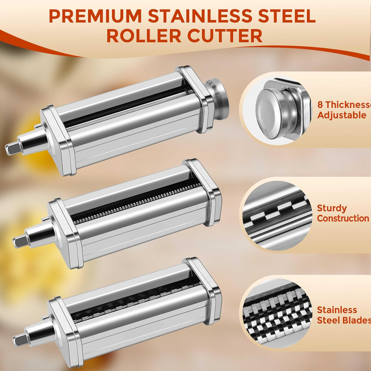 1/3pcs Stainless Steel Pasta M - Commercial Kitchen Aid Mixer recensione e prezzo
