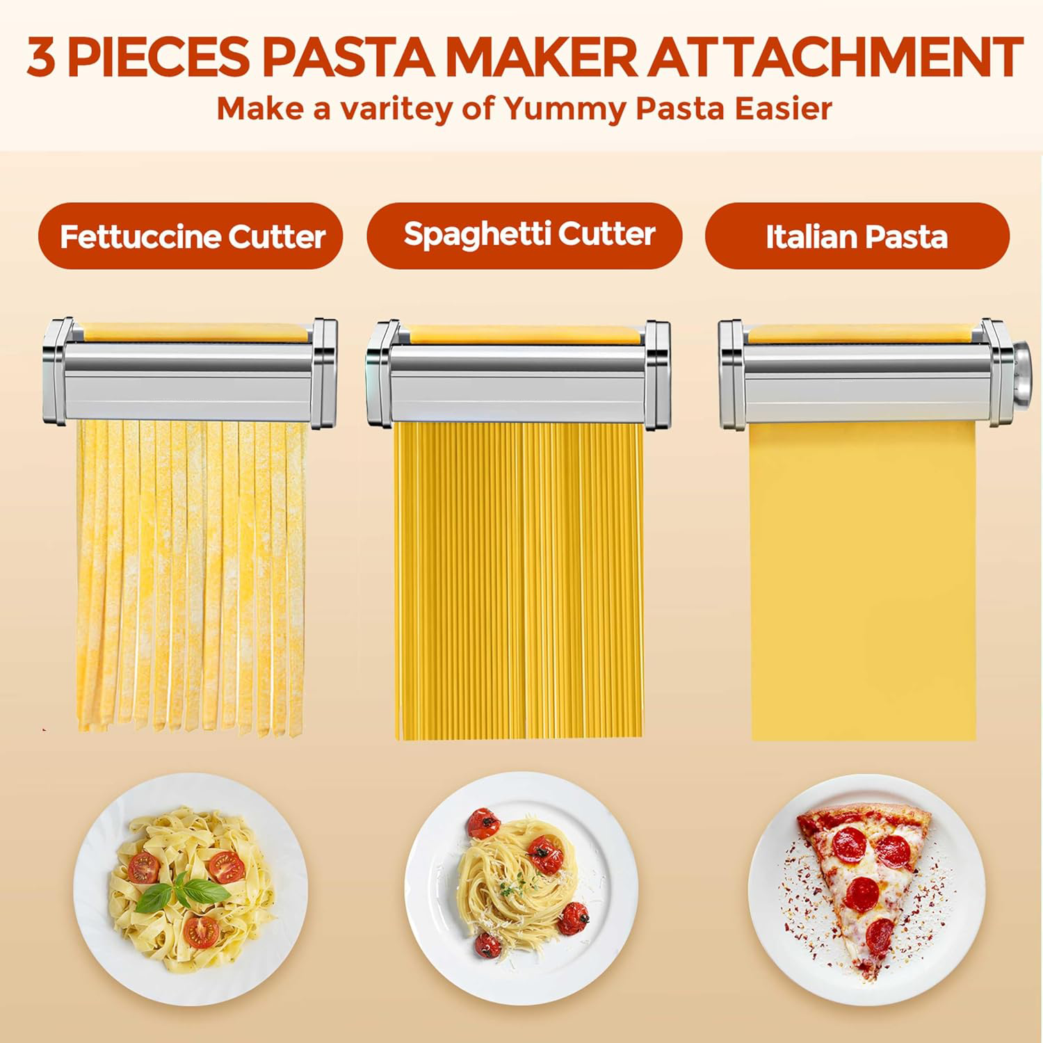 1/3pcs Stainless Steel Pasta M - Commercial Kitchen Aid Mixer recensione e prezzo