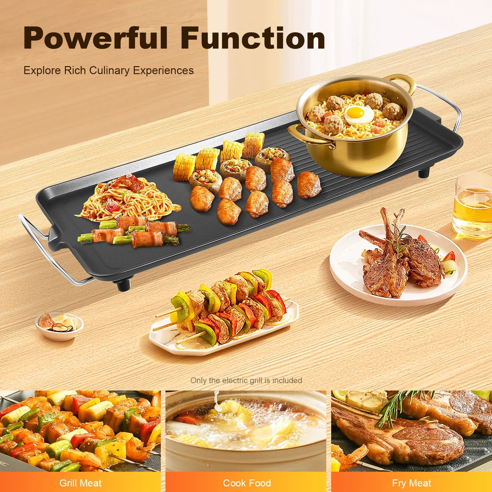 27'' 1500W Electric Griddle Te - Teppanyaki Grill Table recensione e prezzo