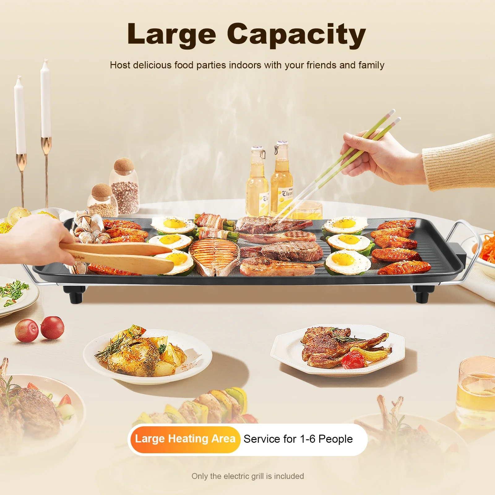 27'' 1500W Electric Griddle Te - Teppanyaki Grill Table recensione e prezzo